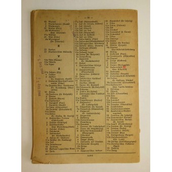 Брошюра с почтовыми индексами Рейха.. Espenlaub militaria